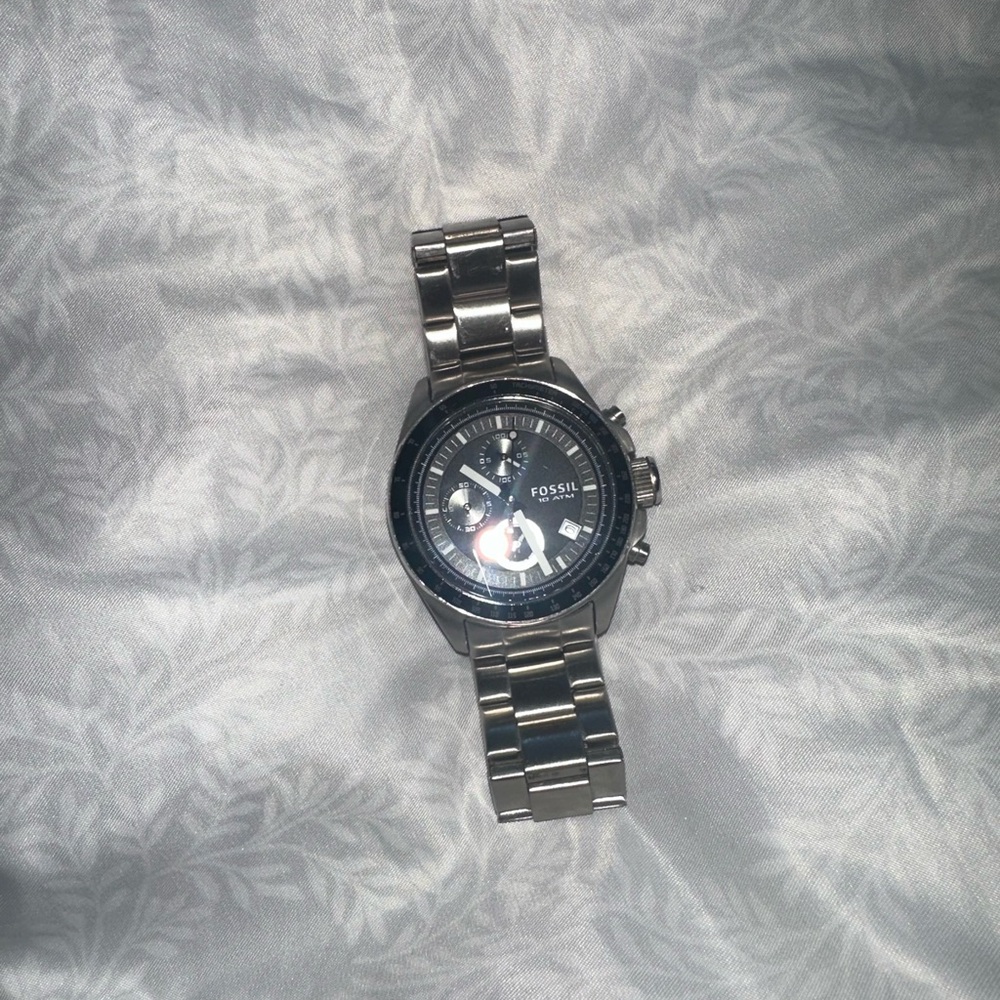 Fossil Silver Chronograph Watch